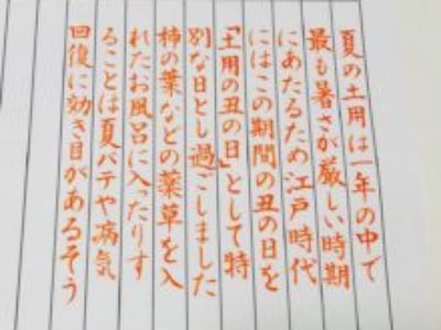 紙とペンさえあればできる、筆ペン生活はじめてみませんか？【筆ペン6回コース・7月のお手本】
